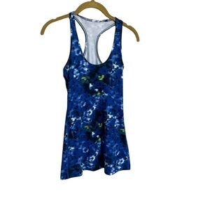 Lululemon Blue Polka Dot Exercise Athletic Tank 4